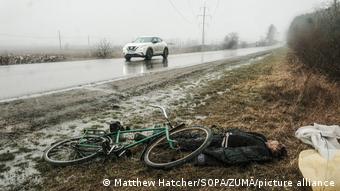 Тело велосипедиста, убитого неподалеку от города Буча