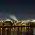 Deutschland | Nachtaufnahme von der BASF in Ludwigshafen mit dem Rhein