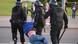 A protester in Minsk being detained by Belarusian police A protester in Minsk being detained by Belarusian police