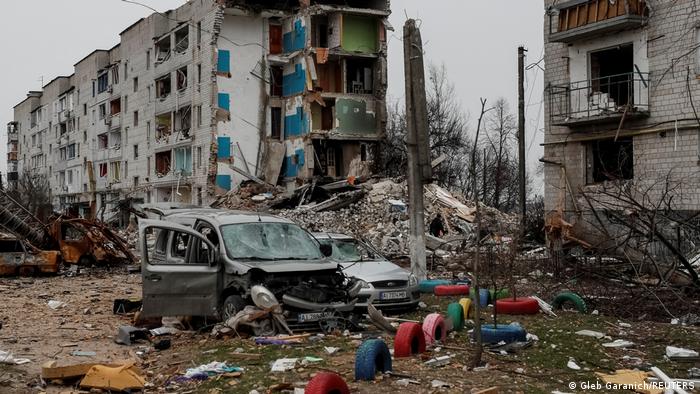 Ruinas de la ciudad ucraniana de Borodianka, tras bombardeos rusos. (5.04.2022).