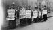 A black-and-white image of suffragettes protesting in favor of women's right to vote in London, 1910 A black-and-white image of suffragettes protesting in favor of women's right to vote in London, 1910