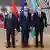 Nikol Pashinyan, Charles Michel y Ilham Aliyev, durante su reunión el pasado 6 de abril en Bruselas.