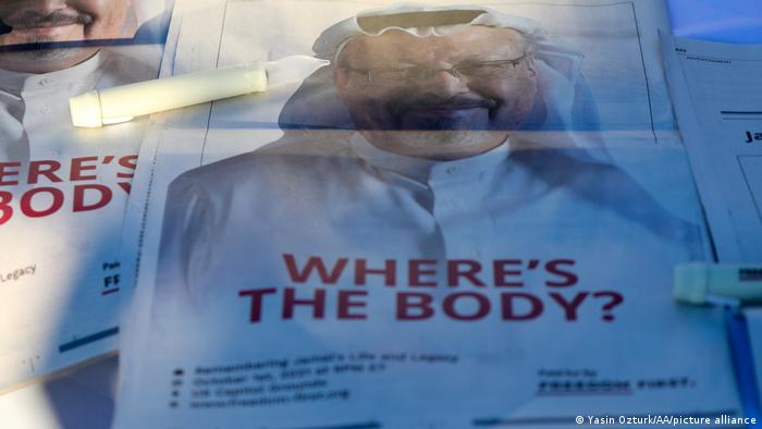 A paper pictured during a commemoration ceremony held in Washington, D.C., that reads Where's the body?