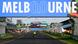 Blick auf die Start-Ziel Gerade der Formel 1 Strecke in Meldbourne. Helfer sind dabei Werbebanden anzubringen und alles für das Rennen vorzubereiten. Blick auf die Start-Ziel Gerade der Formel 1 Strecke in Meldbourne. Helfer sind dabei Werbebanden anzubringen und alles für das Rennen vorzubereiten.