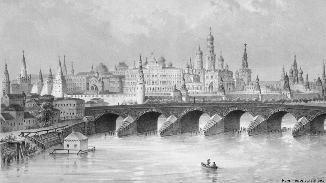 Kremln em litografia de Cuvillier,1840