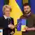 Predsednica Evropske komisije Ursula fon der Lajen i predsednik Ukrajine Volodimir Zelenski 8. aprila u Kijevu