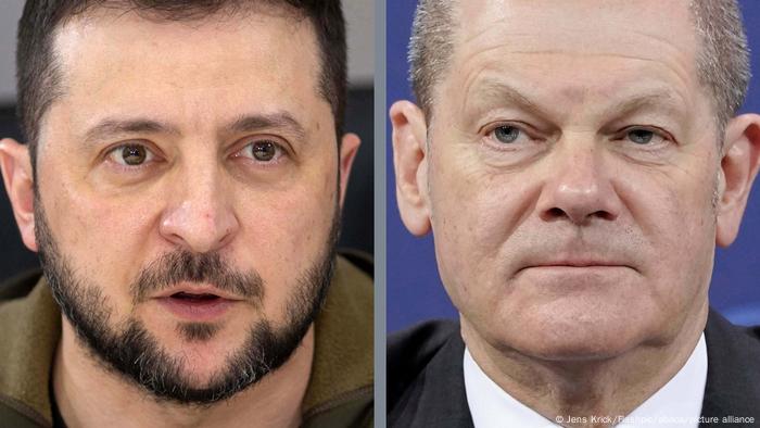 Президент Украины Владимир Зеленский и канцлер ФРГ Олаф Шольц