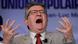 Jean-Luc Melenchon reacts to preliminary results of the first round of the presidential election in Paris, his hands in the air with a wide open mouth Jean-Luc Melenchon reacts to preliminary results of the first round of the presidential election in Paris, his hands in the air with a wide open mouth