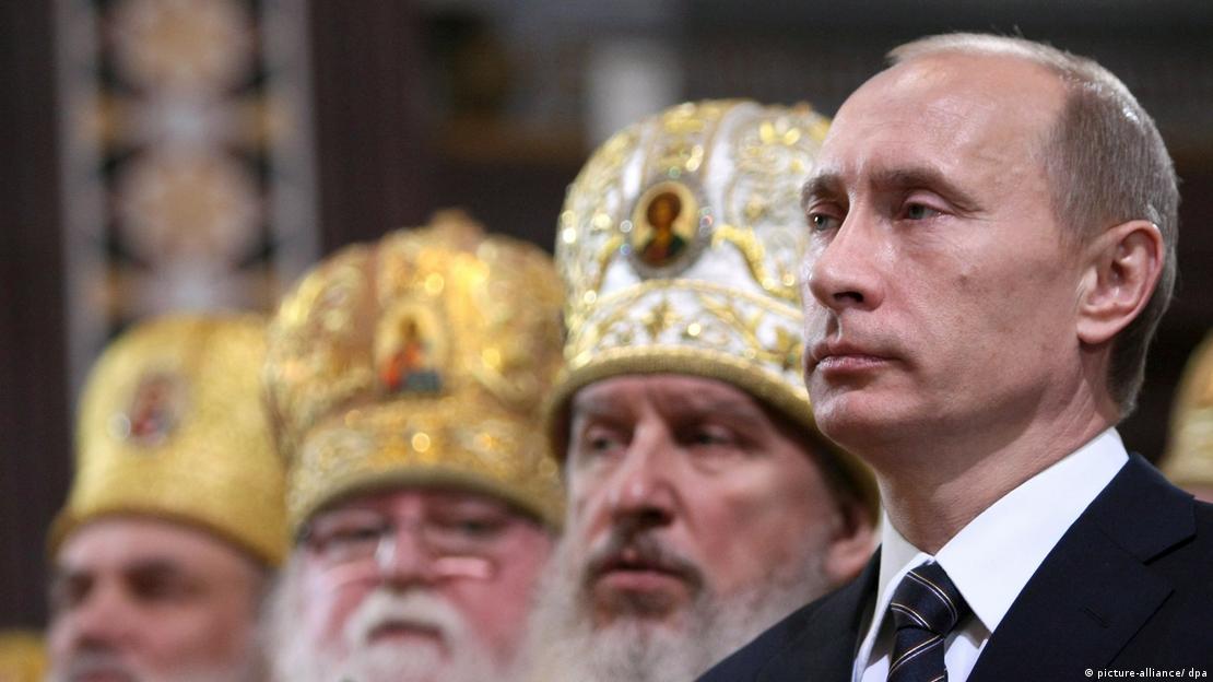 Vladimir Putin e patriarcas da Igreja Ortodoxa