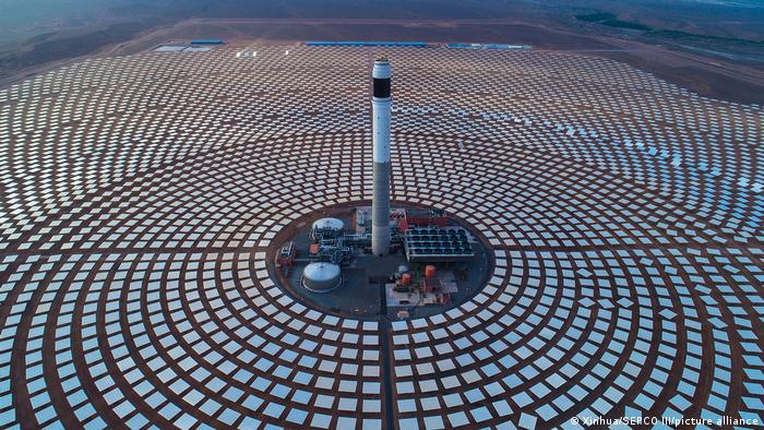 Part of Morocco's NOOR III Concentrated Solar Power (CSP) project in Ouarzazate