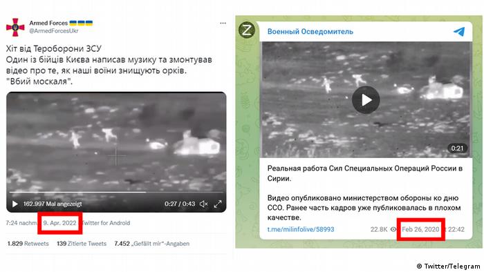 Скриншот с изображением публикаций в социальных сетях, рассказывающих об успехах украинской армии в войне с Россией