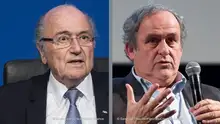 Bildkombi Joseph 'Sepp' Blatter und Michel Platini
