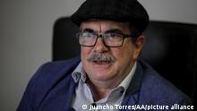 BOGOTA, COLOMBIA - SEPTEMBER 15: Rodrigo Londono Echeverri, most known as Timochenko, the current president of the Common Alternative Revolutionary Force political party (FARC), speaks during an exclusive interview with Anadolu Agency in his office at the FARC party headquarters in Bogota, Colombia on September 15, 2019. Juancho Torres / Anadolu Agency