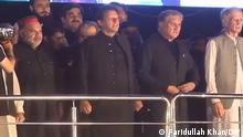 Imran Khan with other member of his Party on Stage.
