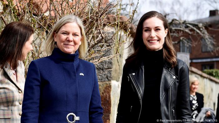 Swedish Prime Minister Magdalena Andersson and Finnish Prime Minister Sanna Marin in Stockholm 
