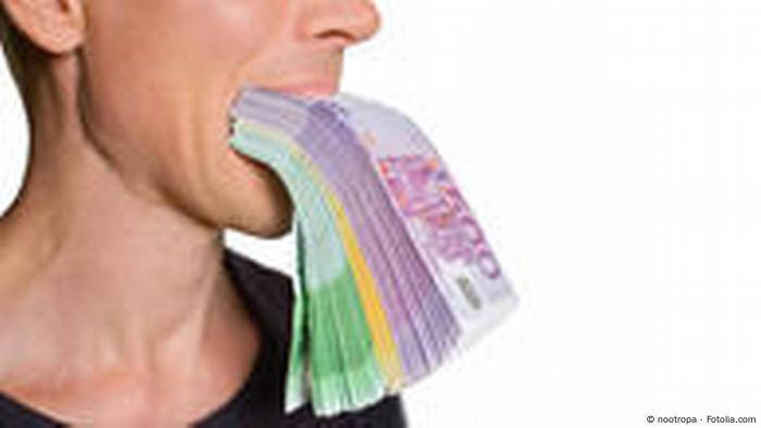 Symbolbild Geld Euro Mund Symbolbild Geld Euro Mund