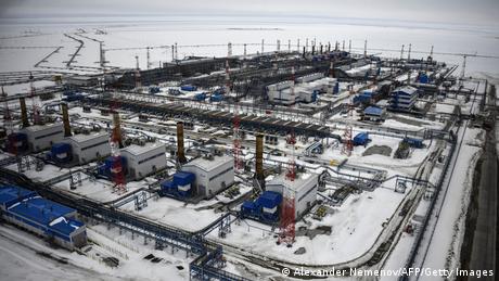 A view of the Bovanenkovo gas field on the Yamal Peninsula in the Arctic circle 