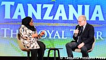 18.04.2022
President of Tanzania Samia Suluhu Hassan speaks during the launch of Royal Tour film which aims at promoting tourism industry in Tanzania. The film was launched in New York on 18.04.2022.