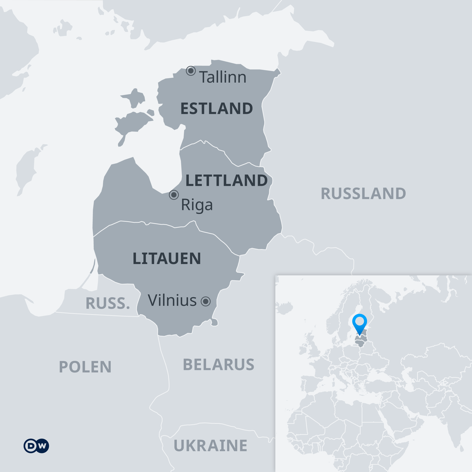 Karte Baltikum DE