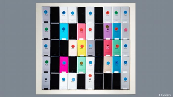 A selection of colorful iPods that once belonged to Karl Lagerfeld