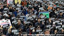 Demonstrators supporting the #MeToo movement stage a rally to mark the International Women's Day in Seoul