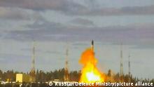 Putin saúda ensaio com sucesso do mais recente míssil balístico russo Sarmat