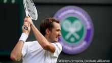 Daniil Medvédev de Rusia, No. 2 del mundo, en el torneo de Wimbledon 2021.