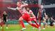 Emil Forsberg dreht mit erhobenen Armen jubelnd ab, nachdem er gegen Union Berlin im Halbfinale des DFB-Pokals den entscheidenden Treffer zum 2:1 geköpft hat. Emil Forsberg dreht mit erhobenen Armen jubelnd ab, nachdem er gegen Union Berlin im Halbfinale des DFB-Pokals den entscheidenden Treffer zum 2:1 geköpft hat.