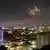 Rockets seen in the night sky over Ashkelon