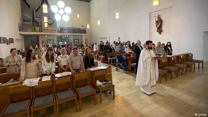 Deutschland ukrainische Christen in Bamberg feiern Ostern