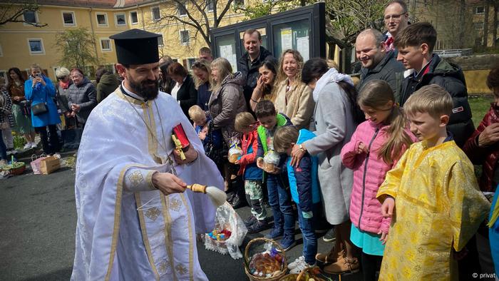 Deutschland ukrainische Christen in Bamberg feiern Ostern