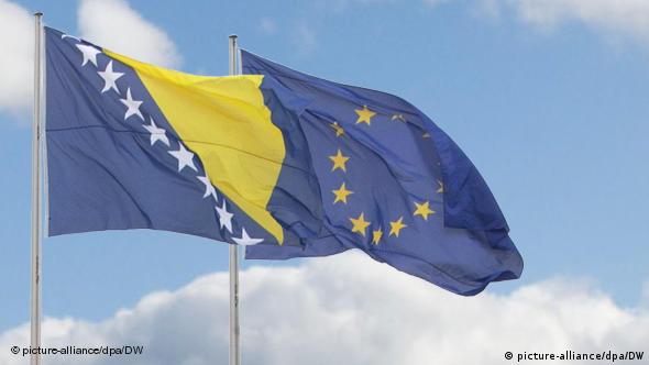 Zastave Bosne i Hercegovine i Evropske unije
