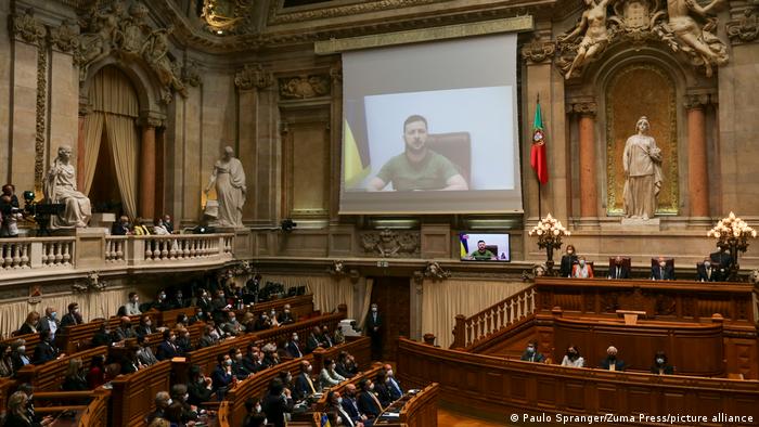 Portugal | Präsident Wolodymyr Selenskyj vor Portugal National Versammlung
