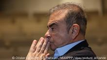 ©PHOTOPQR/LE PARISIEN/Olivier Lejeune ; Beyrouth ; 10/02/2022 ; Carlos Ghosn à l'Université Saint-Esprit de Kaslik (USEK), au nord de Beyrouth. *** Local Caption *** Le Liban