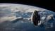 Futuristischer Weltraumsatellit in Erdumlaufbahn Futuristischer Weltraumsatellit in Erdumlaufbahn