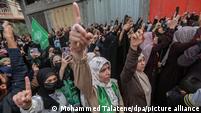 Hamas supporters at a rally in Gaza in April 2022