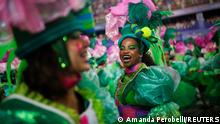 Tag 3 / 22.-23.4.2022******
Revellers from Mangueira samba school perform during the first night of the Carnival parade at the Sambadrome in Rio de Janeiro, Brazil, April 22, 2022. REUTERS/Amanda Perobelli