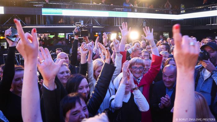 Slowenien Ljubljana Parlamentswahl Jubel Liberale Opposition