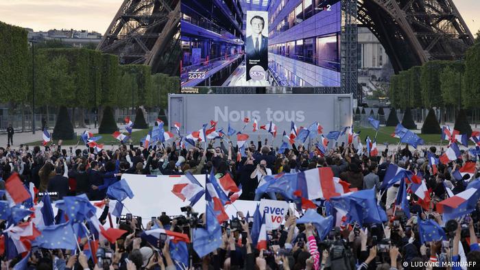 Frankreich Präsidentschaftswahl | Jubel Macron-Anhänger
