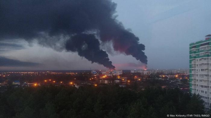 Two oil storage facilities on fire in Bryansk, Russia