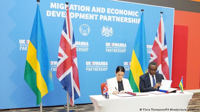  British Home Secretary Priti Patel and Rwandan minister for foreign affairs and international co-operation, Vincent Biruta, signed a world-first migration and economic development partnership in the East African nation's capital city Kigali