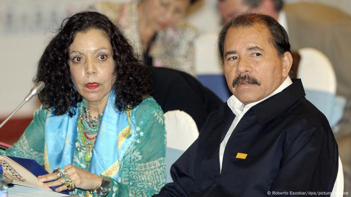Daniel Ortega, presidente de Nicaragua, y su esposa y vicepresidenta, Rosario Murillo.