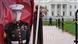 A poster photo of US Marine Corps veteran and Russian prisoner Trevor Reed stands in Lafayette Park near the White House last month A poster photo of US Marine Corps veteran and Russian prisoner Trevor Reed stands in Lafayette Park near the White House last month