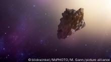 Asteroid im Weltraum, Computergrafik | asteroid in the deep space, computer graphic
