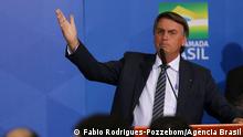 Der brasilianische Präsident Jair Bolsonaro spricht bei einer Veranstaltung in Brasilia. (27.04.2022)
