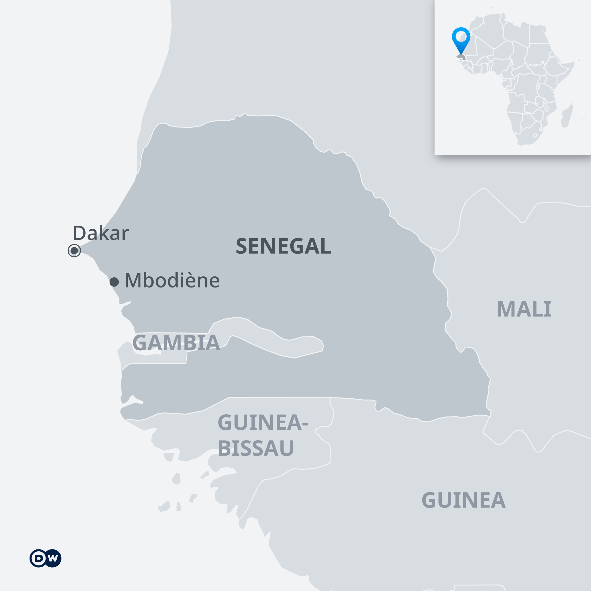 Karte Senegal Mbondiene DE