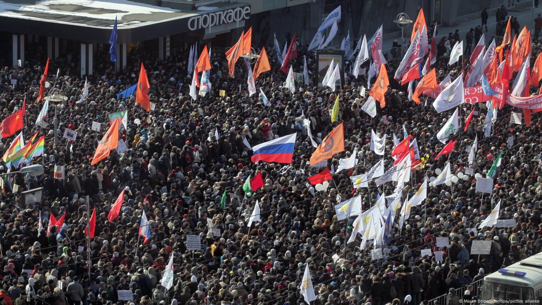 Protesto em Moscou, 10/03/2012, contra reeleição de Vladimir Putin como presidente