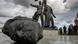 A Soviet-era monument to friendship between Ukraine and Russia was dismantled in Kyiv in spring 2022 A Soviet-era monument to friendship between Ukraine and Russia was dismantled in Kyiv in spring 2022