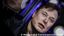ANKARA, TURKIYE - APRIL 26: In this photo illustration, the image of Elon Musk is displayed on a computer screen and the logo of twitter on a mobile phone in Ankara, Turkiye on April 26, 2022. Twitter announced Monday it has accepted Elon Musk's offer to be purchased for $44 billion. Muhammed Selim Korkutata / Anadolu Agency