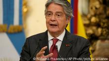 18.04.2022
Ecuador's President Guillermo Lasso speaks during an agreement signing agreement at the government house in Buenos Aires, Argentina, Monday, April 18, 2022. (AP Photo/Natacha Pisarenko)